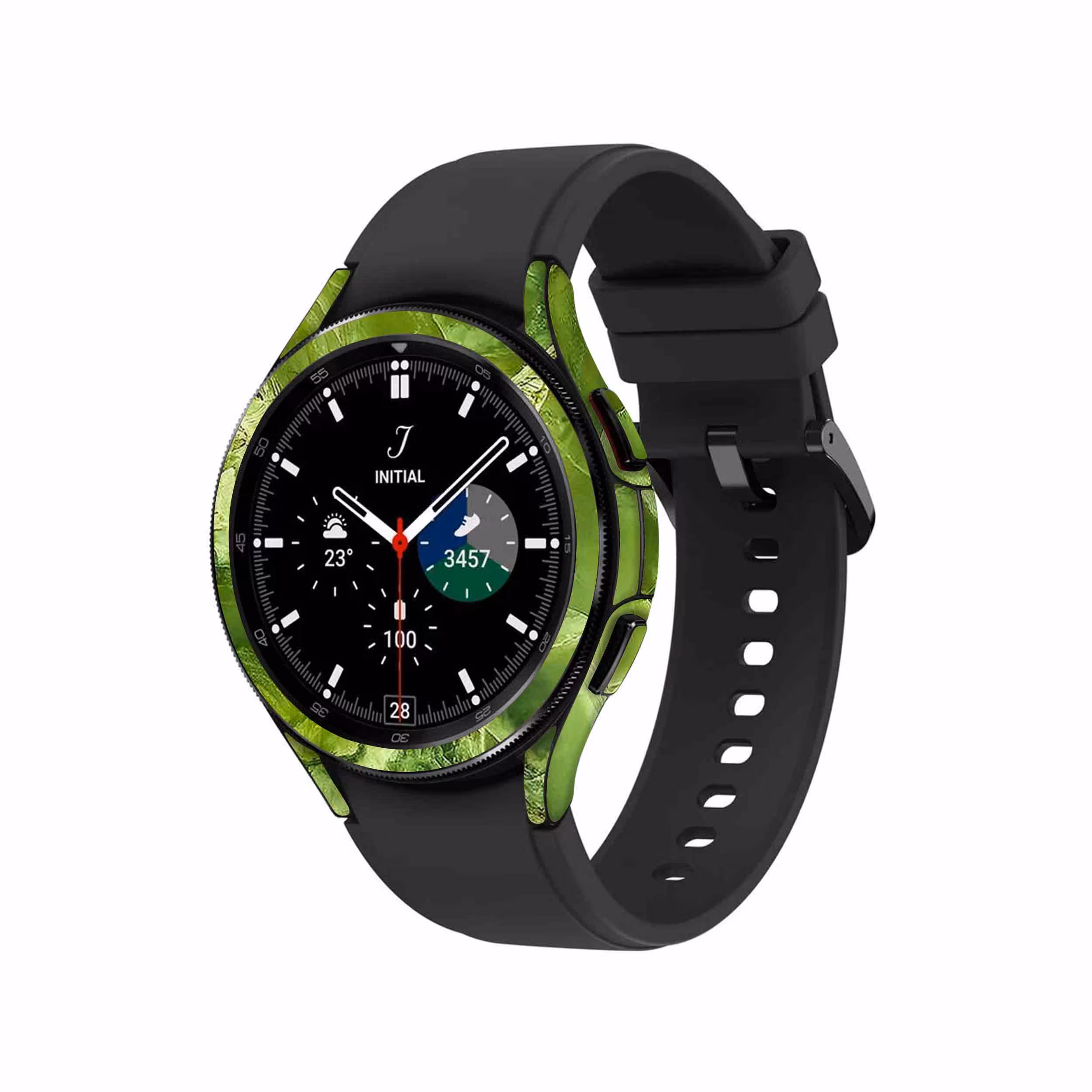 برچسب ماهوت طرح Green Crystal Marble مناسب برای ساعت هوشمند سامسونگ Watch4 Classic 46mm