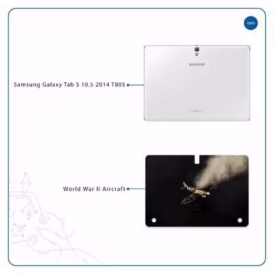 برچسب پوششی ماهوت مدل World War II Aircraft مناسب برای تبلت سامسونگ Galaxy Tab S 10.5 2014 T805