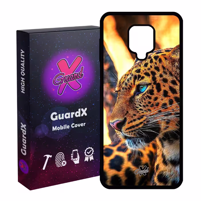 کاور گارد ایکس طرح پلنگ مدل Glass10237 مناسب برای گوشی موبایل شیائومی Redmi Note 9S / Note 9 Pro / Note 9 Pro Max