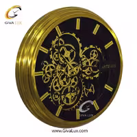 ساعت دیواری اورجینال آرتمیس آلیاژ فلزی طلایی| کد رفرنس 90044، مدل: 2043Gold