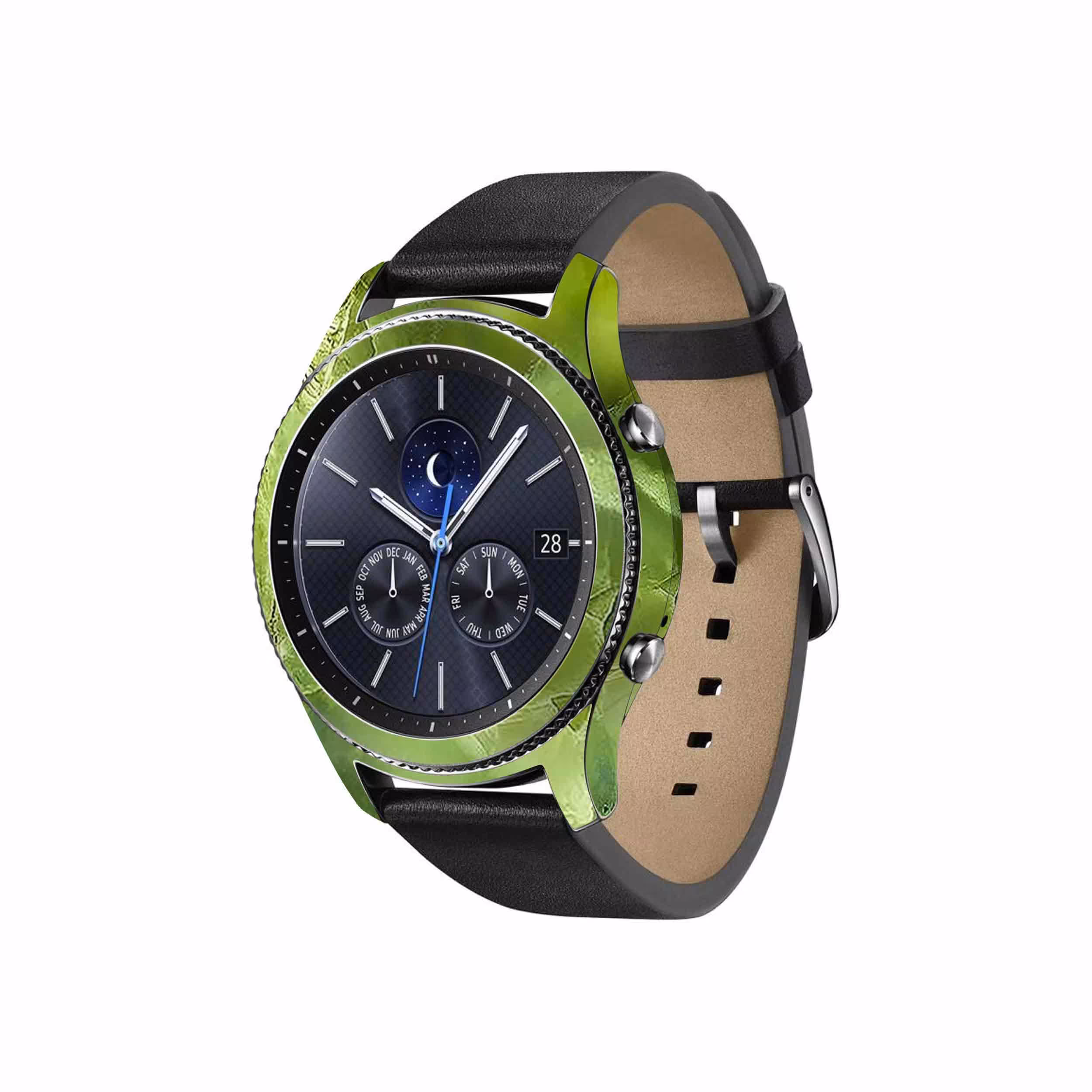 برچسب ماهوت طرح Green-Crystal-Marble مناسب برای ساعت هوشمند سامسونگ Galaxy Gear S3 Classic