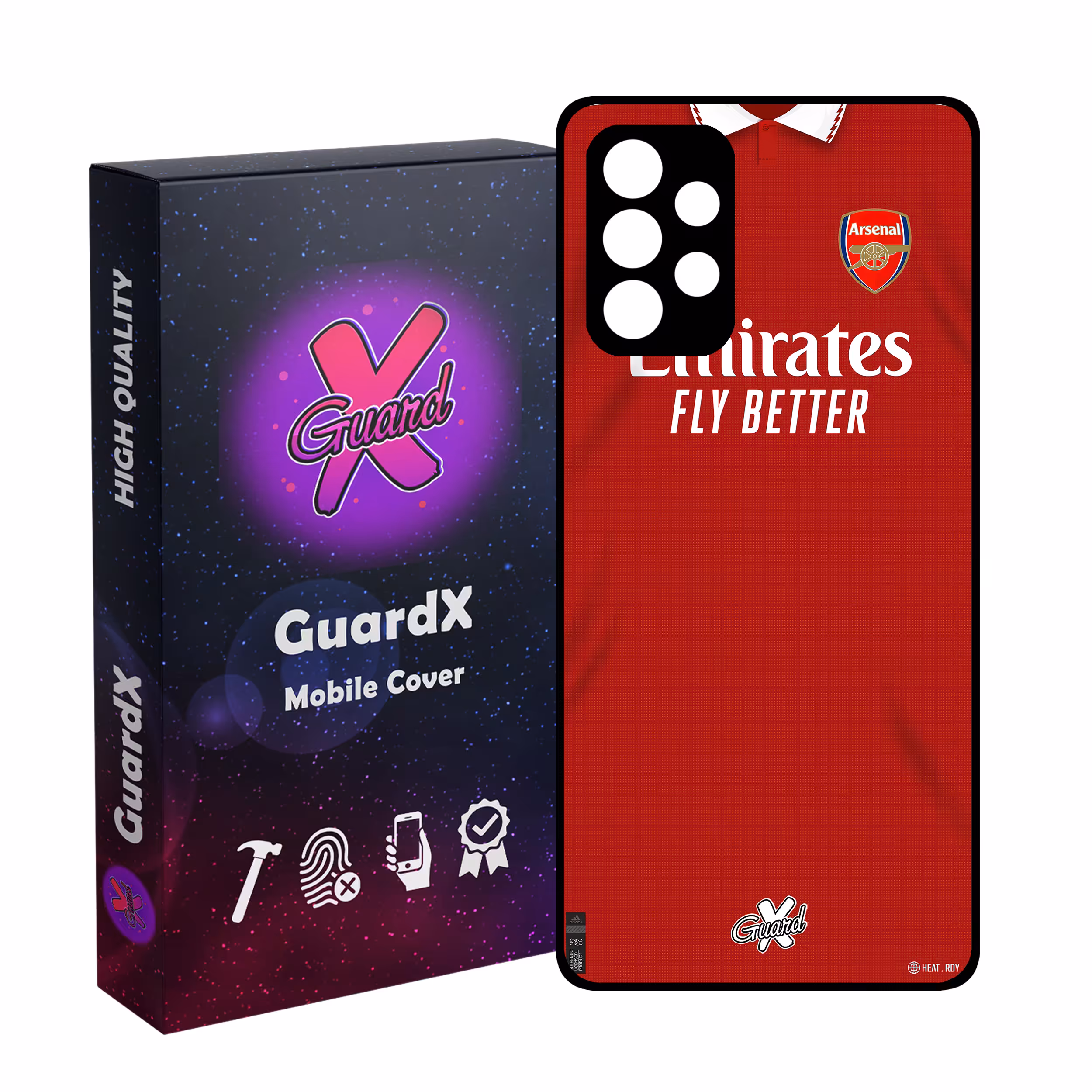 کاور گارد ایکس طرح آرسنال مدل Glass10467 مناسب برای گوشی موبایل سامسونگ Galaxy A32 4G