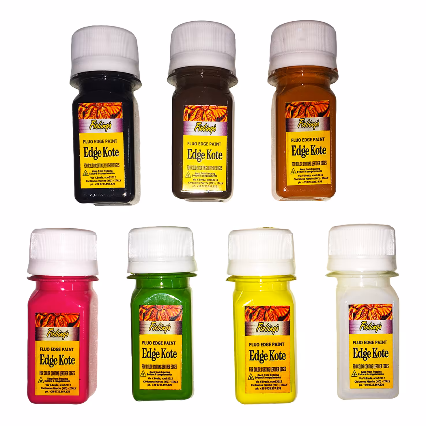 رنگ لبه چرم ادج کوت مدل Ek-Pro-7Pack حجم 30 میلی لیتر  بسته 7 عددی