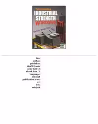 خرید و دانلود نسخه کامل کتاب Programming Industrial Strength Windows: Shrink-Wrap Your App!