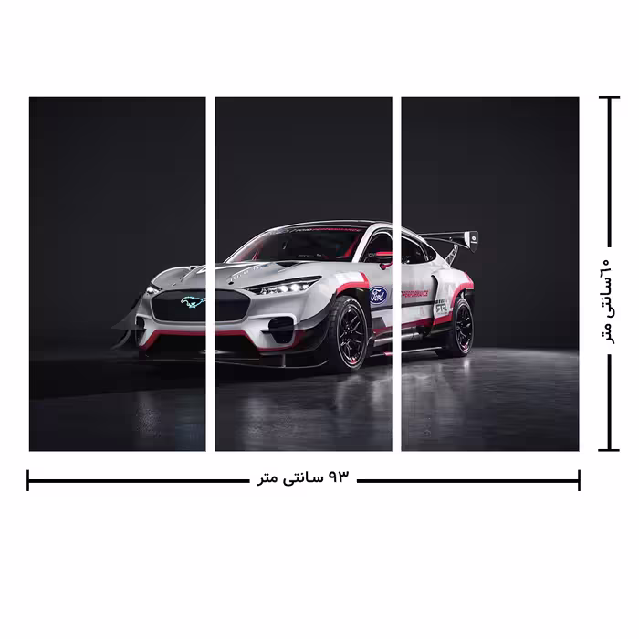 تابلو طرح فورد موستانگ کد RA350007 مجموعه 3 عددی