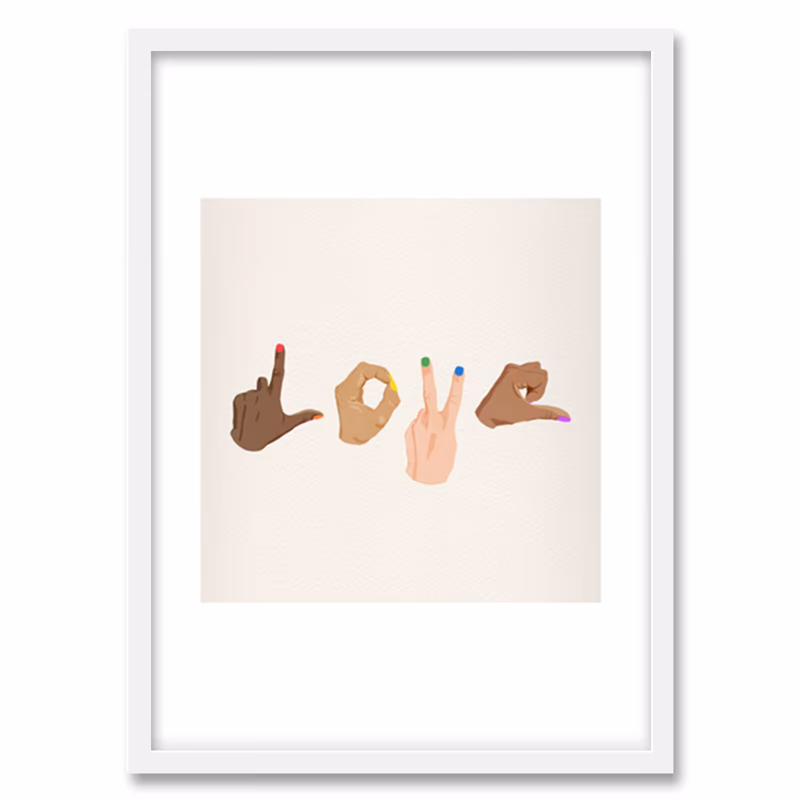 تابلو فورنیمو مدل ایلوستریشن آرت مدرن و مینیمال love کد 0114W