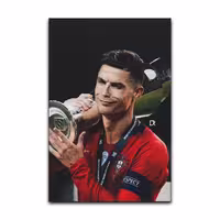 تابلو شاسی گوفی مدل فوتبالی طرح کریستیانو رونالدو کاپ قهرمانی کد CR7 CUP21 | دنیای قاب
