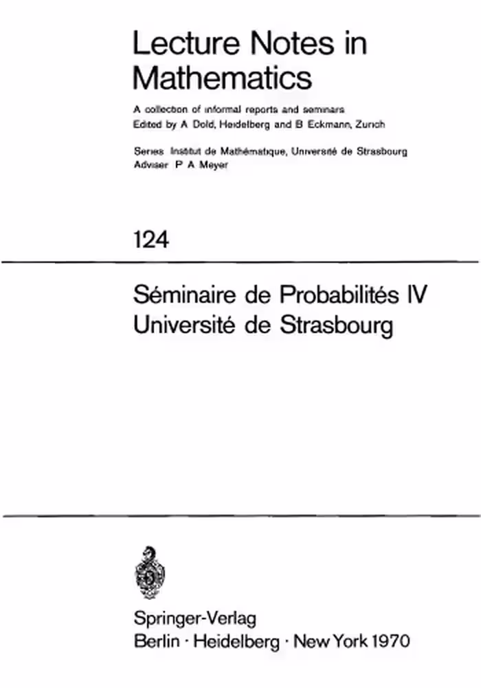 خرید و دانلود نسخه کامل کتاب Séminaire de Probabilités IV