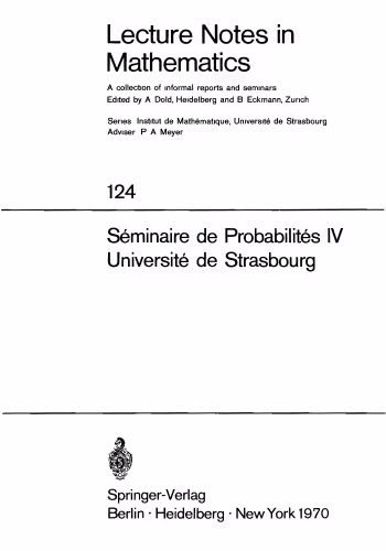 خرید و دانلود نسخه کامل کتاب Séminaire de Probabilités IV