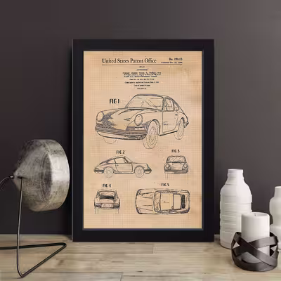 تابلو مدل پورشه Porsche کد S3034-b