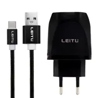 شارژر دیواری لیتو مدل LH - 19 به همراه کابل تبدیل USB-C