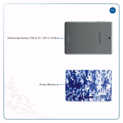 برچسب پوششی ماهوت مدل Army-Winter مناسب برای تبلت سامسونگ Galaxy Tab A 9.7 2015 T550