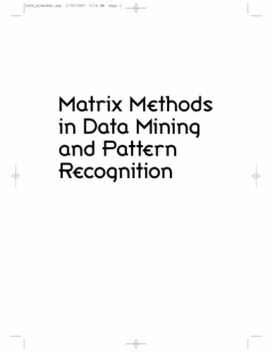 خرید و دانلود نسخه کامل کتاب Matrix Methods in Data Mining and Pattern Recognition