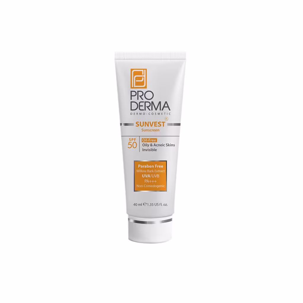 ضد آفتاب فاقد چربی بدون رنگ SPF50 پرودرما