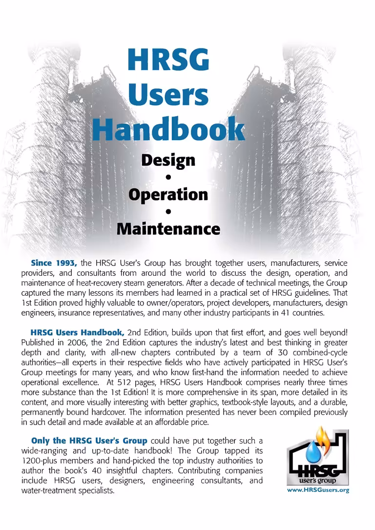 خرید و دانلود نسخه کامل کتاب Hrsg Users Handbook: Design, Operation, Maintenance