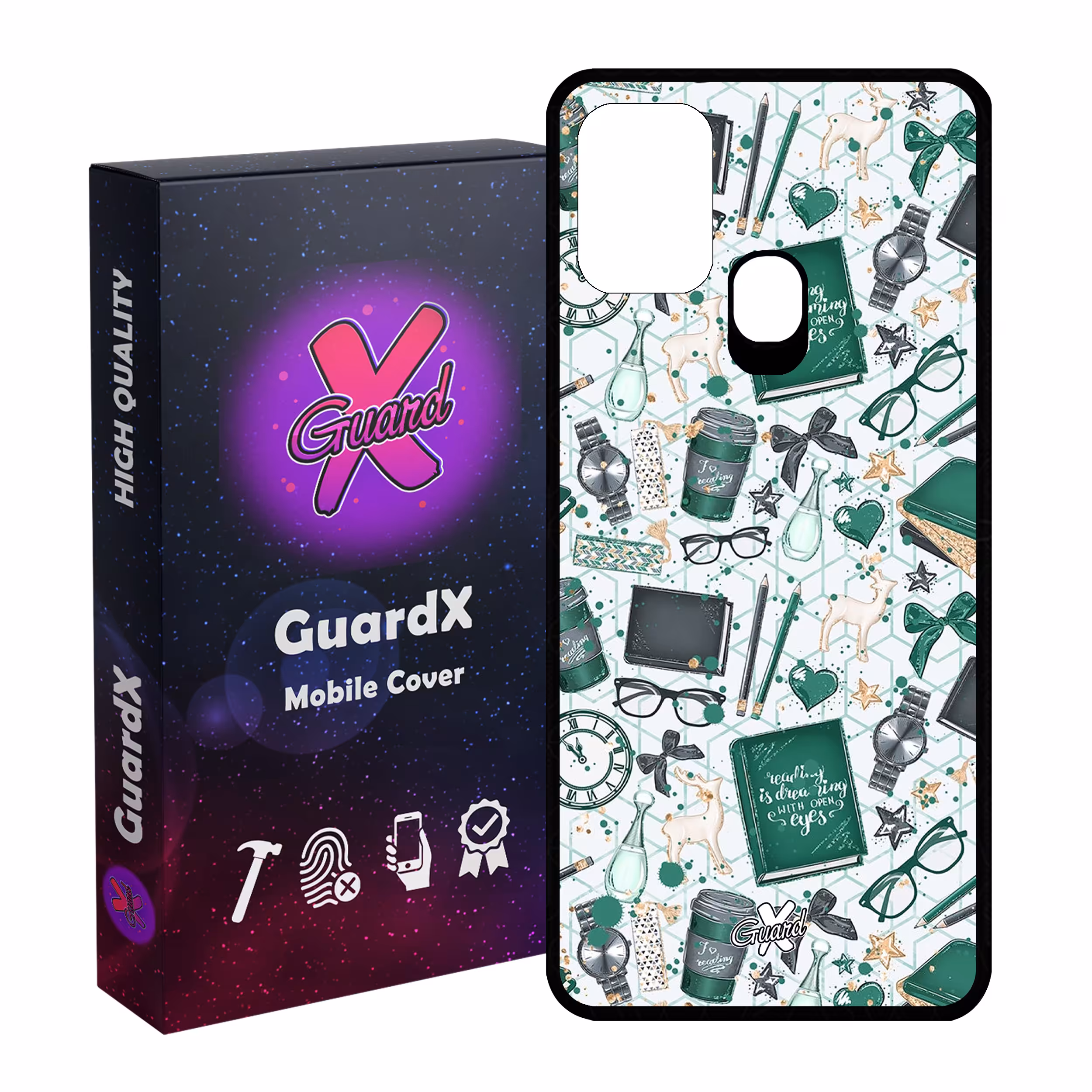 کاور گارد ایکس طرح کتاب مدل Glass10289 مناسب برای گوشی موبایل سامسونگ Galaxy M31 / M31 Prime / F41