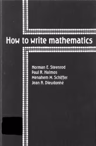 خرید و دانلود نسخه کامل کتاب How to write mathematics