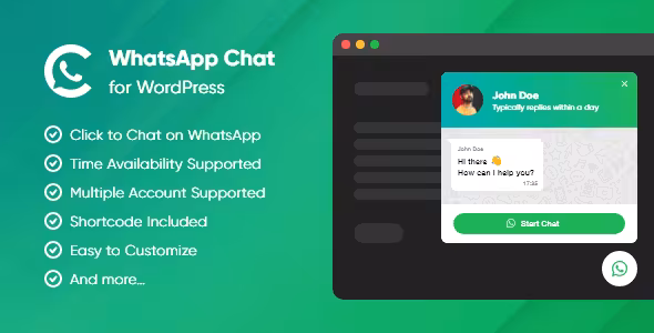 دانلود افزونه Clever WhatsApp Chat برای وردپرس