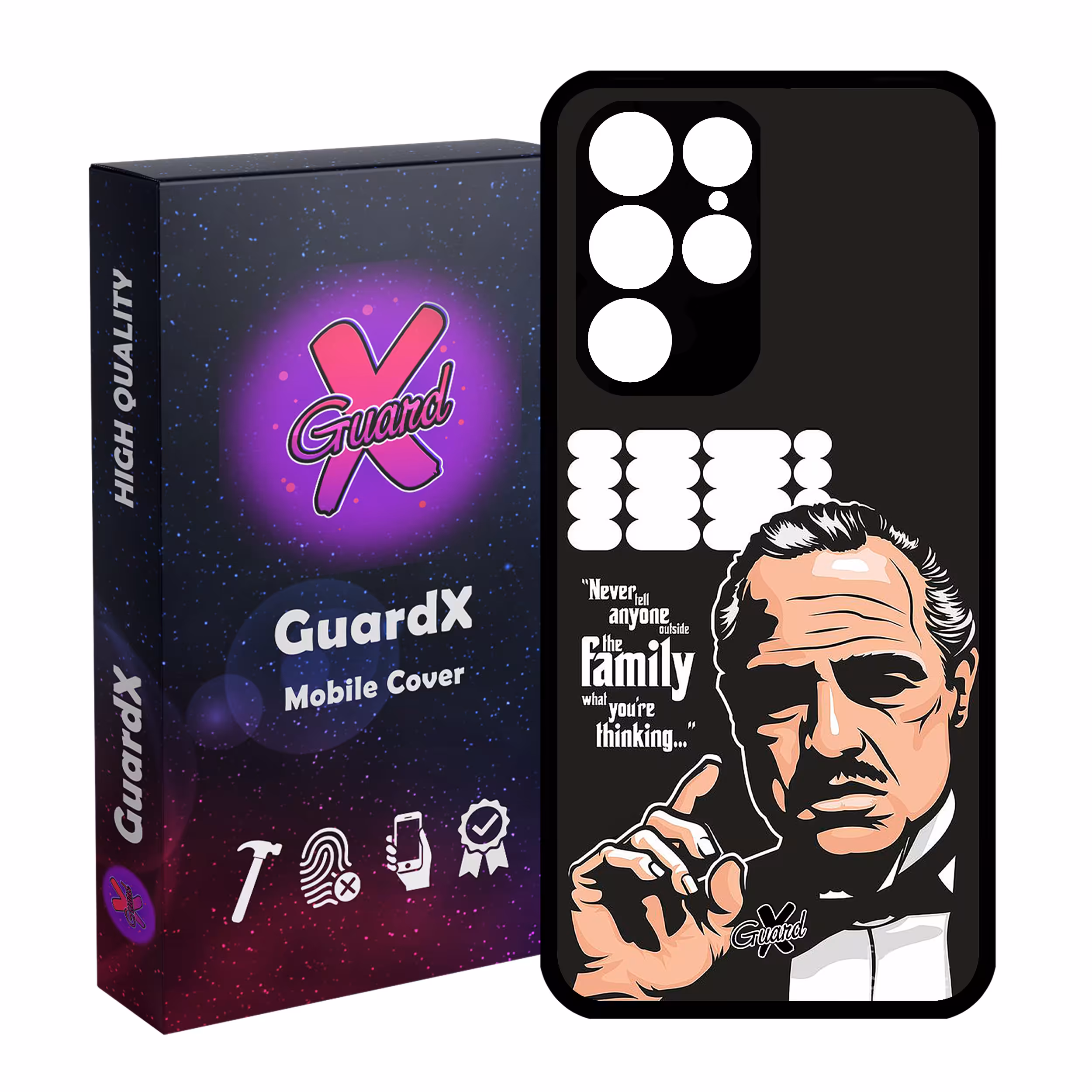 کاور گارد ایکس طرح God Father مدل Glass10197 مناسب برای گوشی موبایل سامسونگ Galaxy S22 Ultra