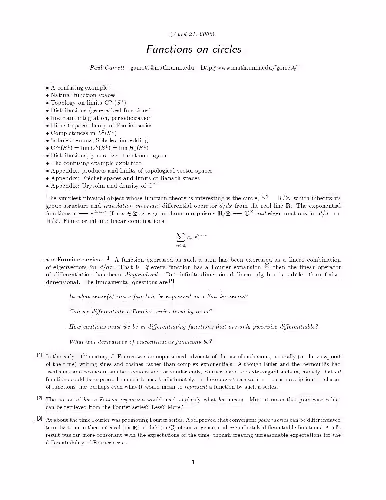 خرید و دانلود نسخه کامل کتاب Functions on circles