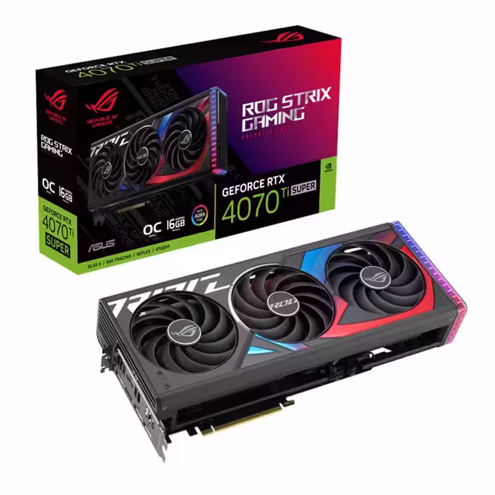 کارت گرافیک Asus ROG Strix GeForce RTX 4070 Ti Super OC Edition 16GB GDDR6X 256Bit
