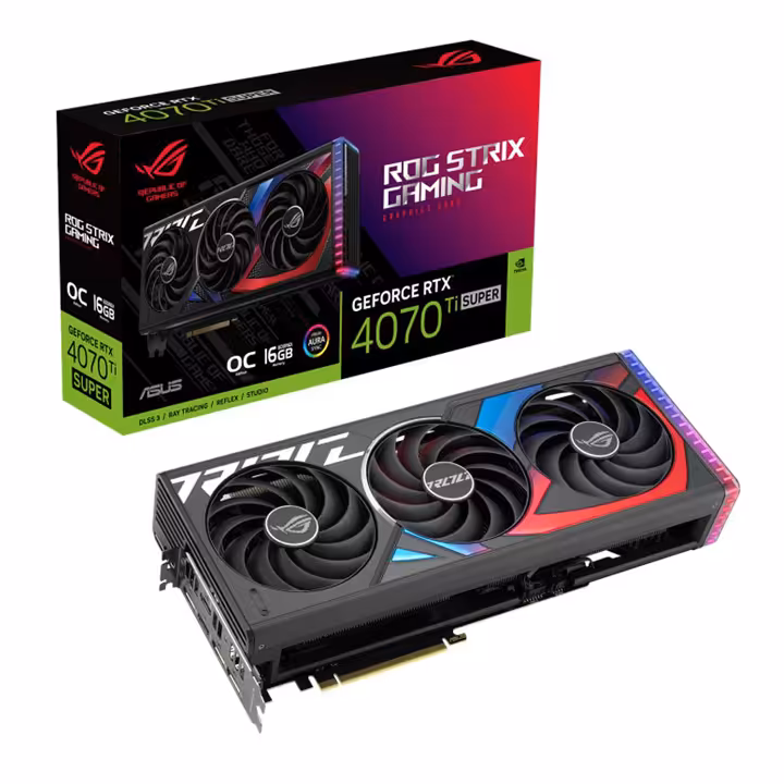 کارت گرافیک Asus ROG Strix GeForce RTX 4070 Ti Super OC Edition 16GB GDDR6X 256Bit