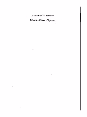 خرید و دانلود نسخه کامل کتاب Commutative Algebra