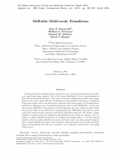 خرید و دانلود نسخه کامل کتاب Shiftable Multi-scale Transforms