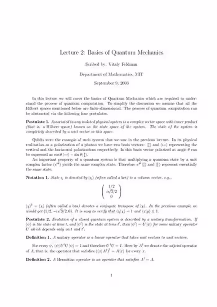 خرید و دانلود نسخه کامل کتاب Quantum Computation: Lecture Notes