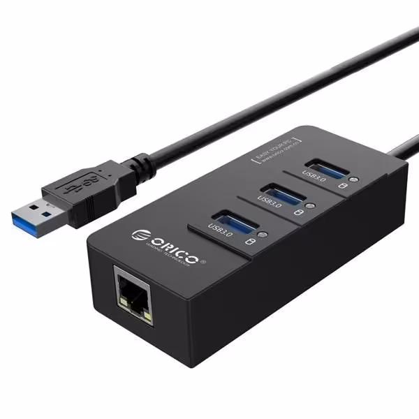 خرید هاب اوریکو HR01-U3 همراه با پورت RJ45 | بازار چاپ ایران
