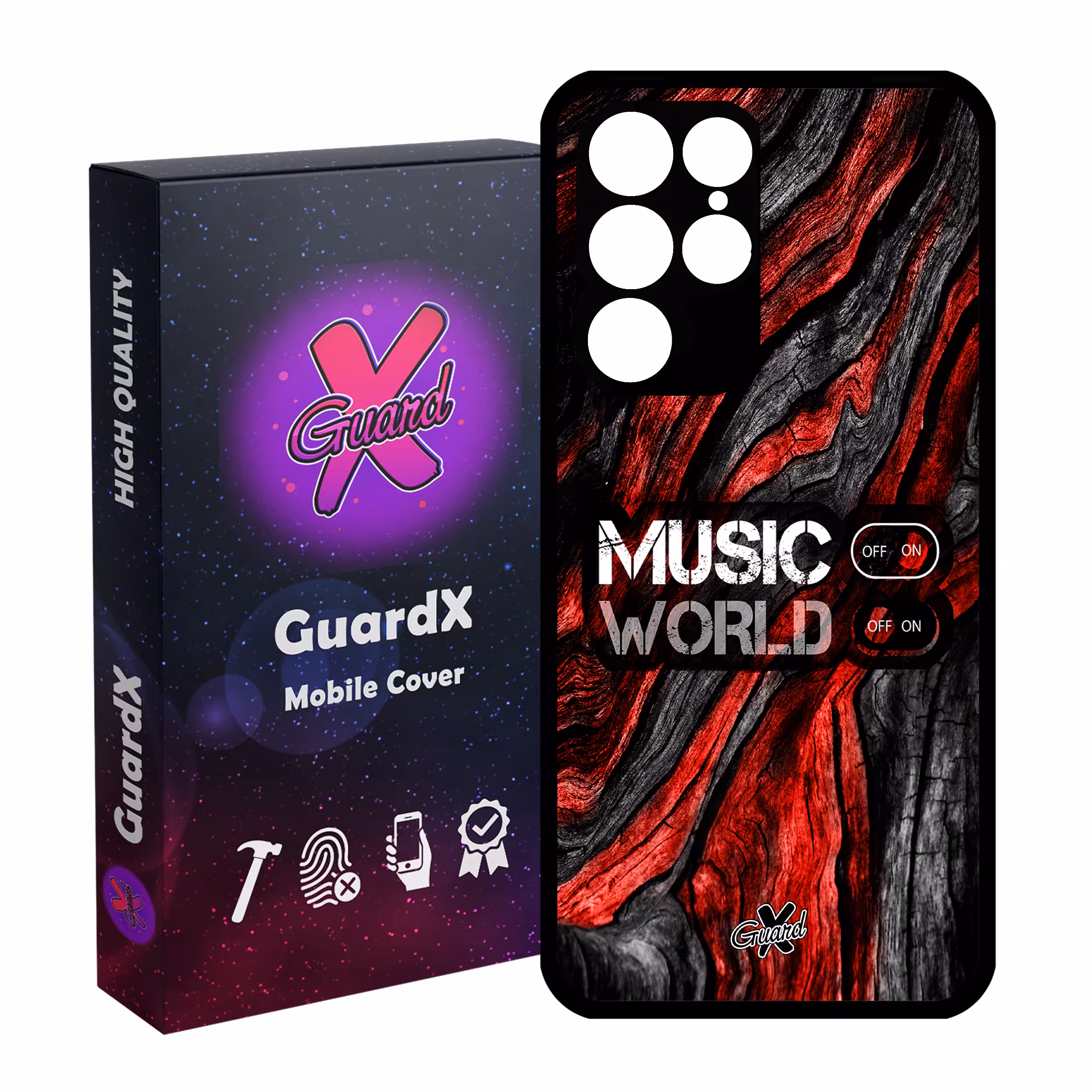 کاور گارد ایکس طرح Music مدل Glass10160 مناسب برای گوشی موبایل سامسونگ Galaxy S22 Ultra