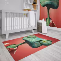 فرش چاپی طرح شخصیت فیلم رنگو زمینه قرمز PK-5352b