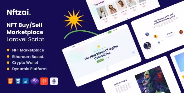 دانلود اسکریپت خرید و فروش NFT لاراول Nftzai