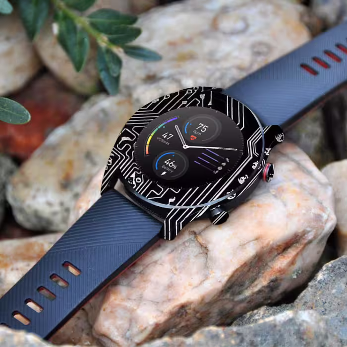 برچسب ماهوت طرح Black-Printed-Circuit-Board مناسب برای ساعت هوشمند آنر watch magic