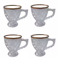 استکان میشل لب طلا 6عددی