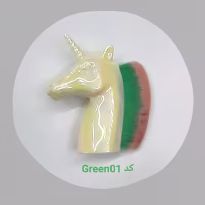 برس ناخن مدل یونیکورن کد Green01