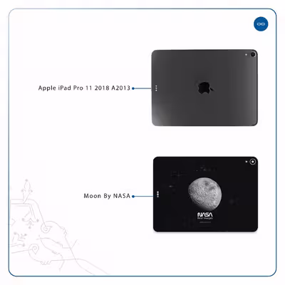 برچسب پوششی ماهوت مدل Moon-By-NASA مناسب برای تبلت اپل iPad Pro 11 2018 A2013
