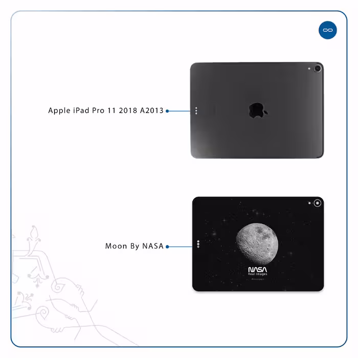 برچسب پوششی ماهوت مدل Moon-By-NASA مناسب برای تبلت اپل iPad Pro 11 2018 A2013