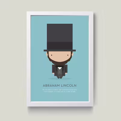 تابلو مدل ابراهام لینکن Abraham Lincon کدm1417-w