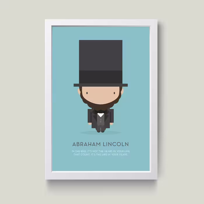 تابلو مدل ابراهام لینکن Abraham Lincon کدm1417-w