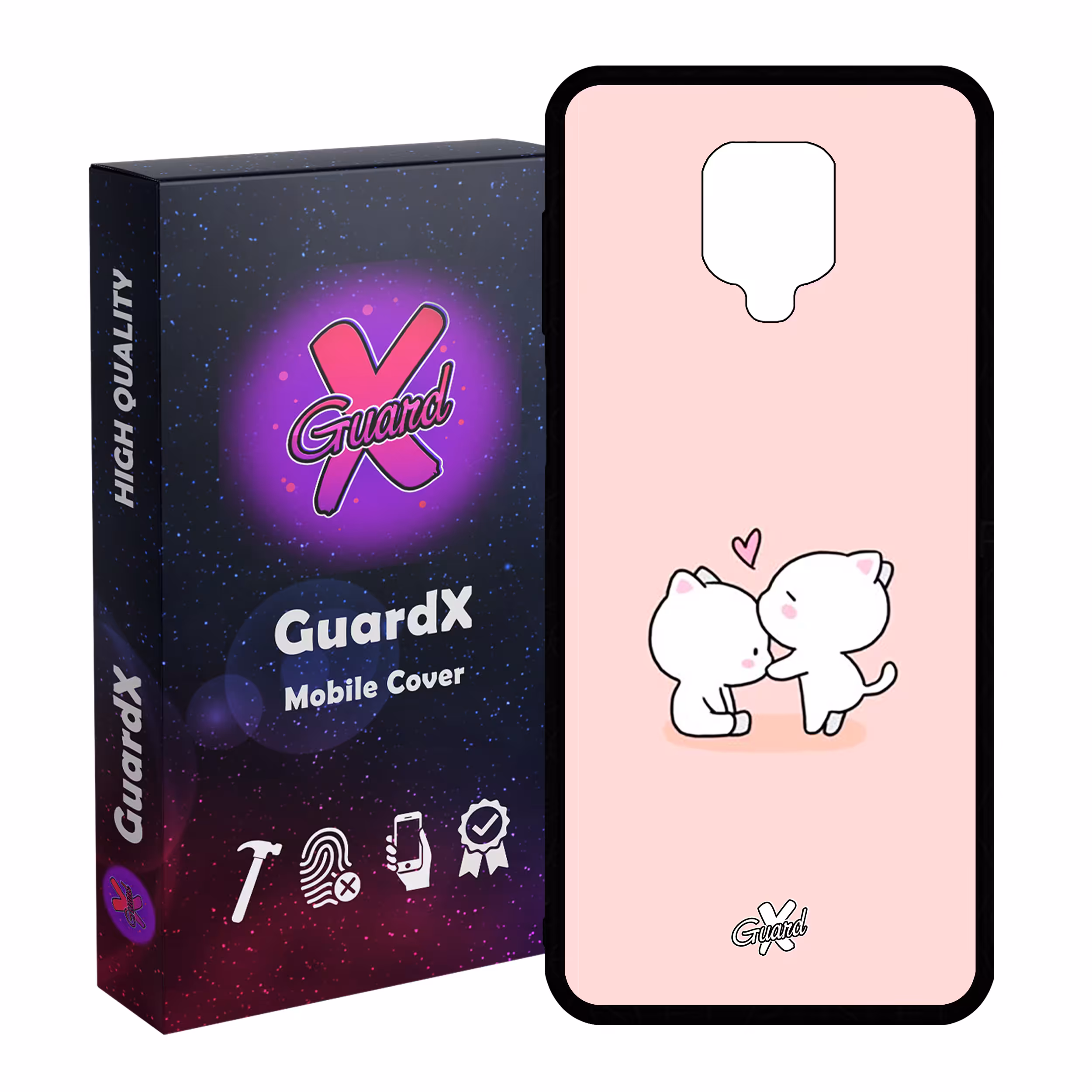 کاور گارد ایکس طرح عشق مدل Glass10373 مناسب برای گوشی موبایل شیائومی Redmi Note 9S / Note 9 Pro / Note 9 Pro Max