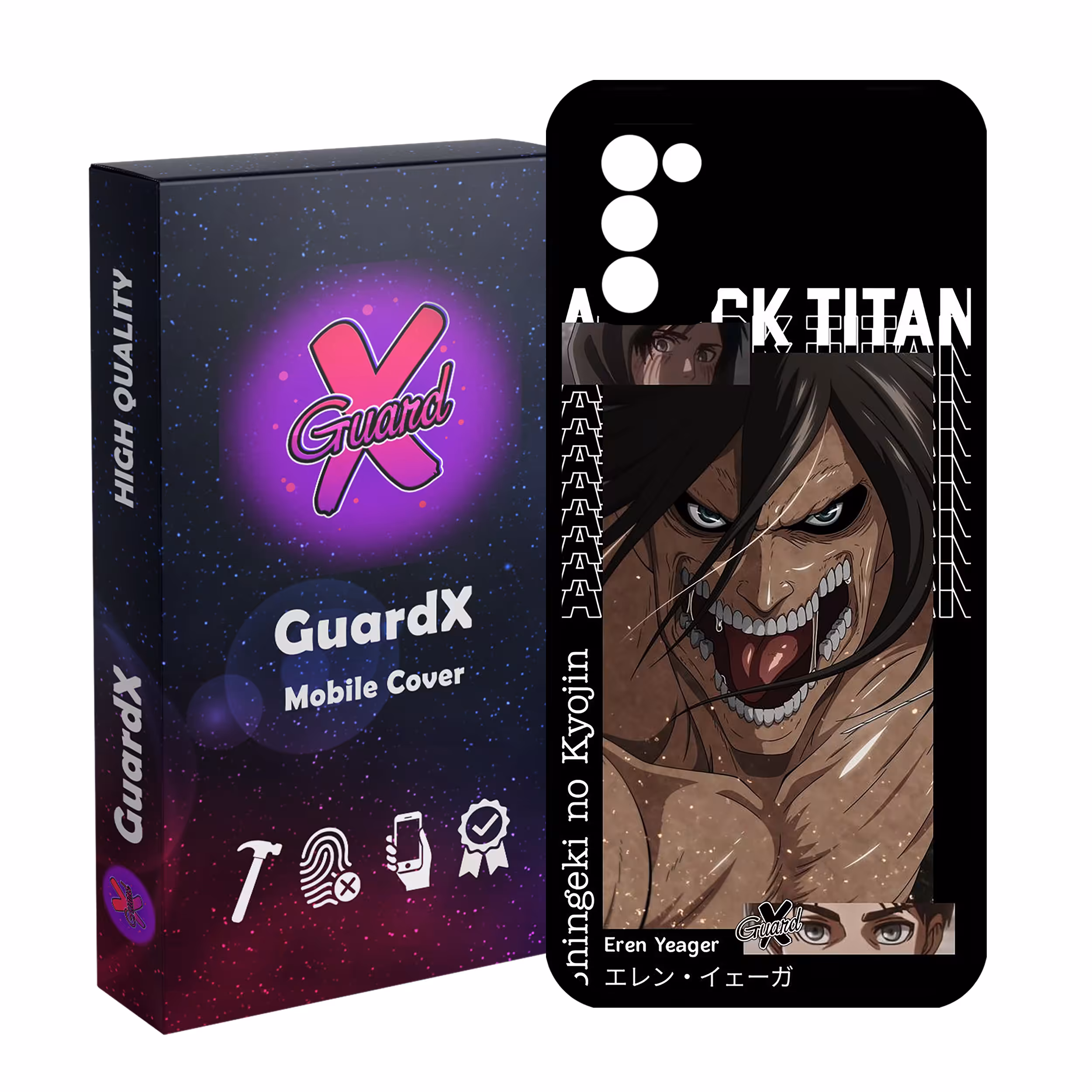 کاور گارد ایکس طرح Attack On Titan Anime انیمه مدل Glass10543 مناسب برای گوشی موبایل سامسونگ Galaxy A03S/A02S/M02S/F02S