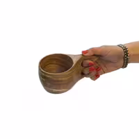 لیوان چوبی  (کوکسا) گرد سایز کوچک
