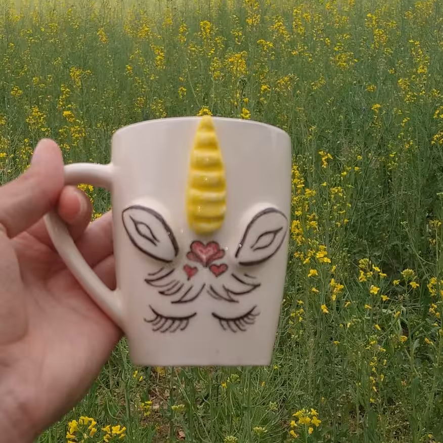 لیوان‌ سرامیکی‌اسب‌شاخ‌دار‌جذاب