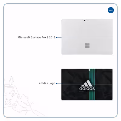 برچسب پوششی ماهوت مدل adidas-Logo مناسب برای تبلت مایکروسافت Surface Pro 2 2013