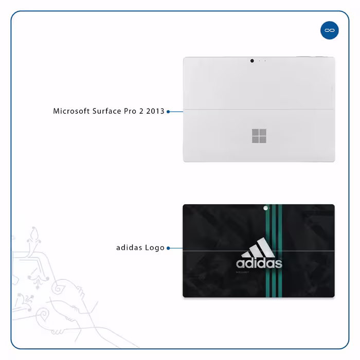 برچسب پوششی ماهوت مدل adidas-Logo مناسب برای تبلت مایکروسافت Surface Pro 2 2013
