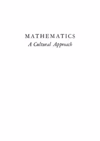 خرید و دانلود نسخه کامل کتاب Mathematics: A Cultural Approach (Addison-Wesley series in mathematics)