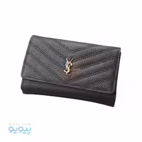 کیف پول زنانه سه لت طرح برند YSL آیتم 1224 عمده و کارتنی