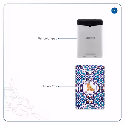 برچسب پوششی ماهوت مدل Homa Tile مناسب برای تبلت وریکو Unipad