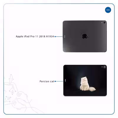 برچسب پوششی ماهوت مدل Persian cat مناسب برای تبلت اپل iPad Pro 11 2018 A1934